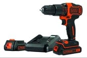 Elektrische schroevendraaier & boor - Black & Decker BLACK+DECKER 18v slagboremasker 2 versnellingen 2x2.0ah met koffer - BDCHD18K1B2-QW