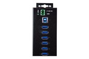 USB hub - StarTech.com 10-Port Industrial USB 3.0 Hub with External Power Adapter - hub - 10 ports USB hub - 10 - USB 3.2 - Zwart - HB30A10AME