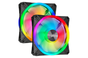 Case Fan - Corsair iCUE QL140 RGB - Black - 2-pack - Case ventilator - 140mm - Zwart met RGB-licht - 26 dBA - CO-9050100-WW