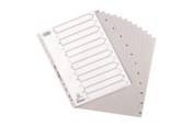 Insteekhoezen, Offertemappen & Tabbladen - Bantex Strong-Line®Indexes 1-12 Grijs - 100204774