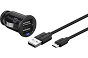 Mobiel - Adapters & Opladers - Pro USB Car charger 12V - 2x USB (2.4A) - 1m cable - 4040849716928