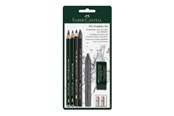 Schrijf- en tekengerei - Faber-Castell Pitt Graphite set - krijt- en potloodset - 5 stuks - 112997