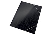 Mapper en Klemborden - Leitz WOW 3-Klepsmap, Karton Zwart - 39820095