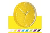 Decoratie - Leitz WOW Stille Wandklok Geel - 90150016