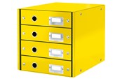 Archivering & Opslag - Leitz Click & Store WOW Ladekast (4 laden) Geel - 60490016