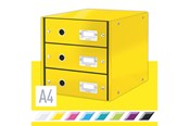 Archivering & Opslag - Leitz Click & Store WOW Ladekast (3 laden) Geel - 60480016
