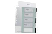 Insteekhoezen, Offertemappen & Tabbladen - Leitz Register printbar PP A4+ 1-5 hvid/sort - 12130000