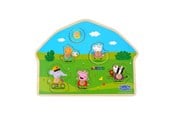 Speelgoed voor baby's - Barbo Toys Peppa Pig - Wooden Peg Puzzle - Playground - 8980