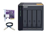 Harde schijf array - QNAP TL-D400S 4-Bay High-performance desktop SATA 6Gbps JBOD storage enclosure + QXP PCIe card - TL-D400S