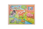 Puzzels - Goki Wooden Puzzle - On the Farm 48pcs. Hout - 57745