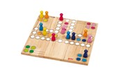Bordspellen, Kaartspellen & Dobbelspellen - Goki Houten Ludo Spel-Variabel - 56914