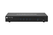 KVM Switch - IC INTRACOM techly 4 Port DisplayPort 1.2 KVM Schakelaar with Hub and audio - IDATA-DP-KVM4