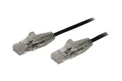Netwerk - kabel - StarTech.com 3m CAT6 Cable - Zwart Slim CAT6 Patch Cord - Snagless - LSZH - patch cable - 3 m - Zwart - Zwart - 3m - N6PAT300CMBKS