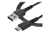 USB-kabel - StarTech.com 1 m / 3.3ft. USB 2.0 Aan USB C Cable - Zwart - Aramid Fiber - USB-C cable - 1 m - RUSB2AC1MB