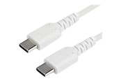 USB-kabel - StarTech.com 1 m / 3.3 ft. USB C Cable - Wit - Aramid Fiber - USB-C cable - 1 m - RUSB2CC1MW