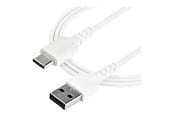 USB-kabel - StarTech.com 1 m / 3.3 ft. USB 2.0 Aan USB C Cable - Wit - Aramid Fiber - USB-C cable - 1 m - RUSB2AC1MW