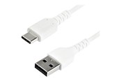 USB-kabel - StarTech.com 2 m / 6.6ft. USB 2.0 Aan USB C Cable - Wit - Aramid Fiber - USB-C cable - 2 m - RUSB2AC2MW