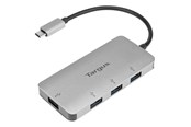 USB hub - Targus USB-C to 4-Port USB-A Hub USB hub - 4 - USB 3.2 - Zilver - ACH226EU