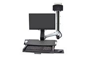 Monitorbevestiging - Ergotron SV Combo System with Worksurface & Pan Small CPU Holder - mounting kit (Lift and Pivot) - 45-594-026