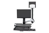 Monitorbevestiging - Ergotron SV Combo System with Worksurface & Pan Gemiddeld CPU Houder - Montage kit (Lift and Pivot) - 45-595-026