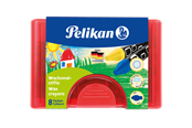 Hobby artikelen - Pelikan Plastic Case with 8 rounded crayons and scraper.water resistant - 100401613