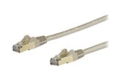 Netwerk - kabel - StarTech.com 5m CAT6a Ethernet Cable - Grijs RJ45 Shielded Cable Snagless - patch cable - 5 m - Grijs - Grijs - 5m - 6ASPAT5MGR
