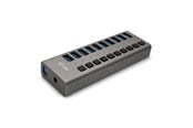 USB hub - I-Tec USB-A Charging HUB 10 port + Power Adapter 48 W USB hub - 10 - Grijs - U3CHARGEHUB10