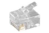 Netwerk - kabel - Pro RJ12 Modular Plug for Flat Cables 6-Pin (10pcs) - Transparent - 4040849502514