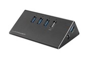 USB hub - LC Power LC-HUB-ALU-2B-4 - hub - 4 ports USB hub - 4 - USB 3.2 - Zwart - LC-HUB-2B-4