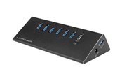 USB hub - LC Power LC-HUB-ALU-2B-7 - hub - 7 poorten USB hub - 7 - Zwart - LC-HUB-2B-7