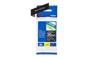 Papier, fotopapier en etiketten - Brother TZE365 / TZe-365 White on Black Ribbon (36mm x 8m) - TZE365