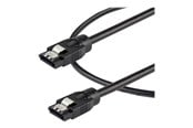SATA - ATA-kabel - StarTech.com 0.3 m Ronde SATA-kabel - Vergrendelende connectoren - 6Gbs SATA-kabel - SATA-kabel - 30 cm - SATRD30CM