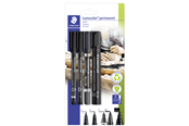 Schrijf- en tekengerei - Staedtler Marker Set Lumocolor 4 stuks - 60 BK