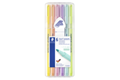 Schrijf- en tekengerei - Staedtler Markeerstift tripl.pastel 6 stuks.doos - 362 CSB6