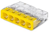 Aansluitapparatuur - WAGO Verb.dosenkl 5x2.5 mm2 transp./gelb - 2273-205