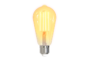Smart Home - Deltaco SMART HOME LED filament lamp E27 WiFI 2.4GHz 5.5W 470lm dimmable 220-240V white - SH-LFE27ST64