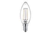 Armaturen & Lampen - Philips LED spot Classic Candle 2W/827 (25W) Clear E14 - 929001238395