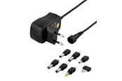 Laptop oplader - Deltaco AC Adapter 230V to 3-12 V DC 600mA 6 Interchangeable Connectors - PSR-06A