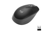 Muis - Logitech M190 Full-size Draadloos Optical PC Muis - Charcoal - Muis - Optisch - 3 knoppen - Zwart - 910-005905