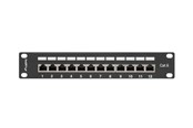 Accessoires - Lanberg PPF6-9012-B Patch Panel 12-Port 1U 10" Cat6 FTP Shielded Black - PPF6-9012-B