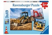 Puzzels - Ravensburger Digger At Work! 3x49P Vloer - 50321