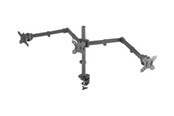 Monitorbevestiging - IC INTRACOM Manhattan Monitor Triple Desk Mount (clamp) 3 screens 10-27" Vesa 75x75 to 100x100mm 3 pivots (full motion) Height up to 44cm Max 14kg Black - 461658