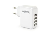 Mobiel - Adapters & Opladers - Gembird Universal USB charger 4 ports - 3.1 A - White - EG-U4AC-02