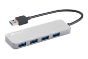 USB hub - Sandberg Saver: Spaarder USB hub - 4 - USB 3.0 - Zilver - 333-88