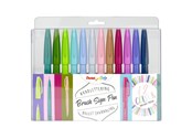 Schrijf- en tekengerei - Pentel SES15C-12 Brush Sign Pen set NIEUW - SES15C-12