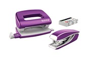 Perforator & Nietmachine - Leitz Stapler & Hole Punch Set Mini WOW Purple - 55612062
