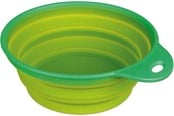 Honden - Trixie Silicone travel bowl 1 L 18 cm. green - TX-25018