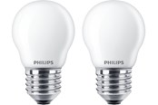 Armaturen & Lampen - Philips LED spot Classic Mini-ball 2.2W/827 (25W) Frosted 2-pack E27 - 929001345670