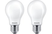 Armaturen & Lampen - Philips LED spot Classic Standard 4.5W/827 (40W) Frosted 2-pack E27 - 929001242967