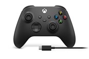 Gaming accessoires - Microsoft Xbox - Carbon Black + USB-C Cable - Wireless Controller - Microsoft Xbox One - 1V8-00002